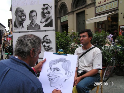 caricature in Florence