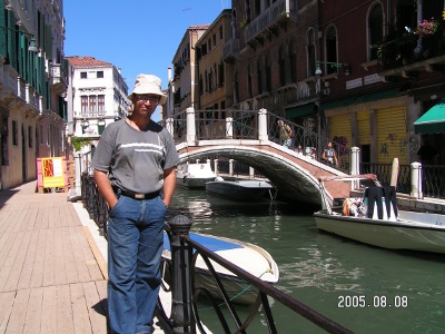 One of the small walkways in Venice