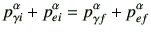 $\displaystyle p_{\gamma i}^\alpha + p_{e i}^\alpha = p_{\gamma f}^\alpha + p_{e f}^\alpha$