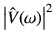 $\displaystyle \left\vert \hat{V}(\omega)\right\vert^2$