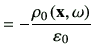 $\displaystyle = -\frac{\rho_0 \xo}{\vepsilon_0}$