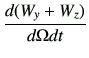 $\displaystyle \frac{d(W_y+W_z)}{d\Omega dt}$