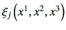 $ \xi_j \left(x^1,x^2,x^3\right)$