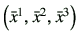 $ \left(\bar{x}^1,\bar{x}^2,\bar{x}^3\right)$