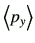 $\displaystyle \left\langle {p}_y \right\rangle$