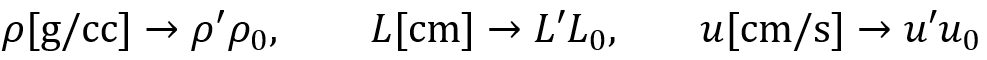 Scaling Three Primary Variables